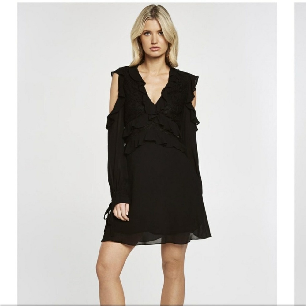Bardot florentine cold shoulder dress